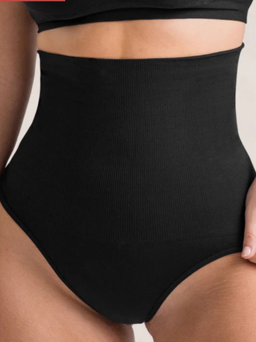Shapermint Essentials All Day High-Waisted Shaper Thong Sz 3XL Black